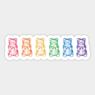 Gummy bears, rainbow spectrum, colorful candy bear Sticker